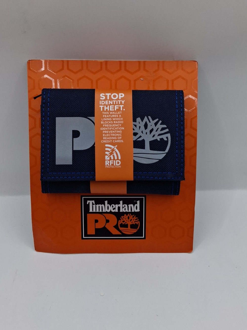 Timberland PRO Navy Blue RFID Trifold Wallet